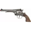 Pulio metalinis kaubojaus revolveris 12 šovinių žaislinis pistoletas, modelis 155122/0