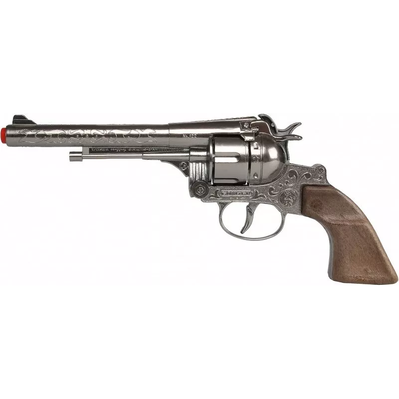 Pulio metalinis kaubojaus revolveris 12 šovinių žaislinis pistoletas, modelis 155122/0