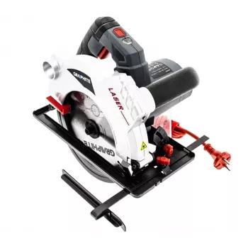 1500 W apskritas pjūklas Graphite 185 mm pjūklo diskas