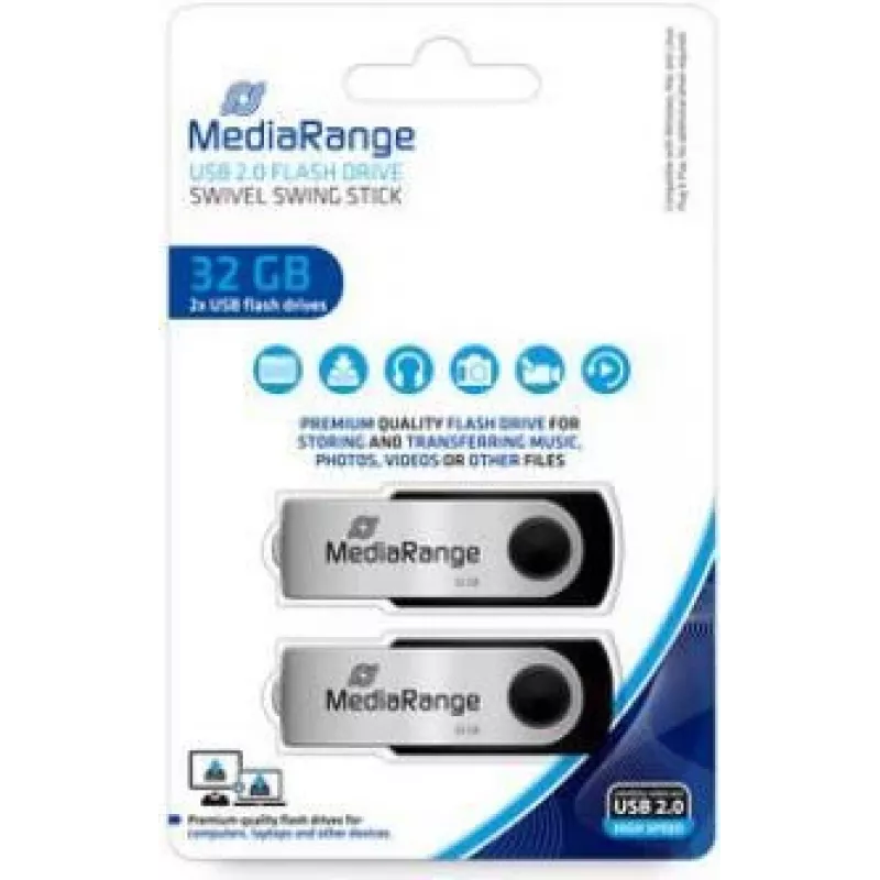 „MediaRange“ USB atmintinė, 32 GB, USB Type-A 2.0, MR911-2