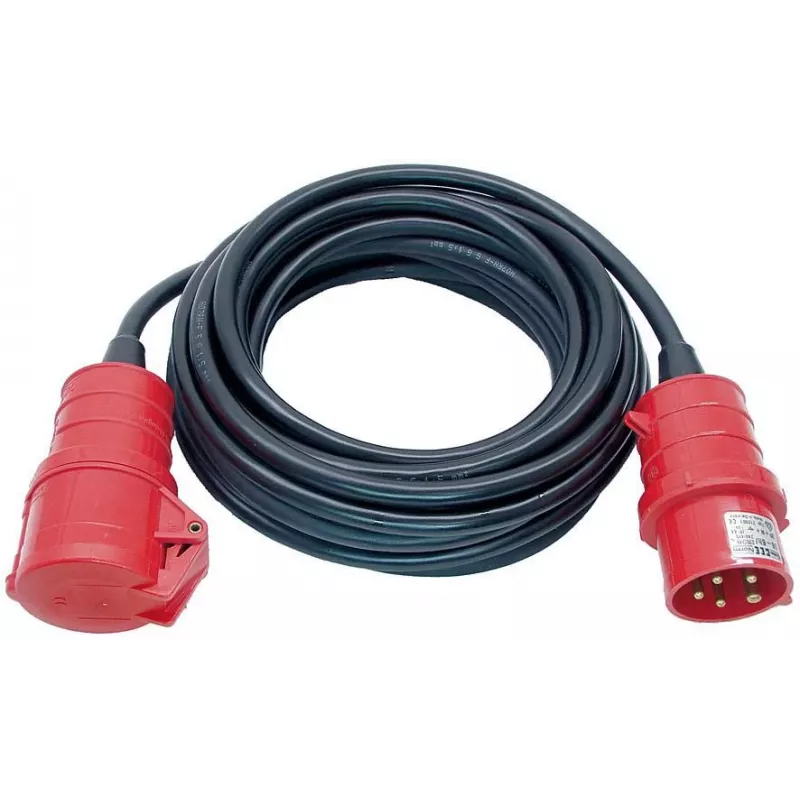 Brennenstuhl H07RN-F 5G1,5 - maitinimo ilgintuvo laidas - IEC 60309 16A (W) į IEC 60309 16A (M) - AC 400 V - 10 m - juoda