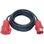Brennenstuhl H07RN-F 5G1,5 - maitinimo ilgintuvo laidas - IEC 60309 16A (W) į IEC 60309 16A (M) - AC 400 V - 10 m - juoda