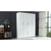 Topeshop ROMANA 160 BIEL KPLB bedroom wardrobe/closet 11 shelves 4 durelės(s) baltas