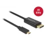 DeLOCK 85256 vaizdo kabelio adapteris 2 m USB Type-C DisplayPort juodas