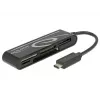DeLOCK USB2.0 kortelių skaitytuvas USB Type-C vyriškas 5 lizdai - Kortelių skaitytuvas - Visas viename (Multi-Format) - USB-C (91739)