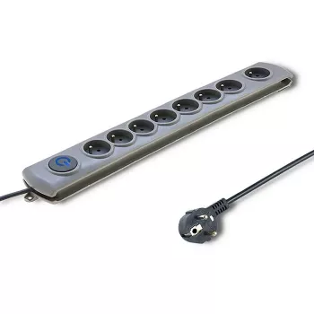50168 APSAUGOS NUO PERTAMPIŲ 8 IŠVADAI KA 230 V 3 M pilka - APSAUGOS NUO PERTAMPIŲ (8 IŠVADAI KA, TIPAS F, 230 V, 50 HZ - Qoltec