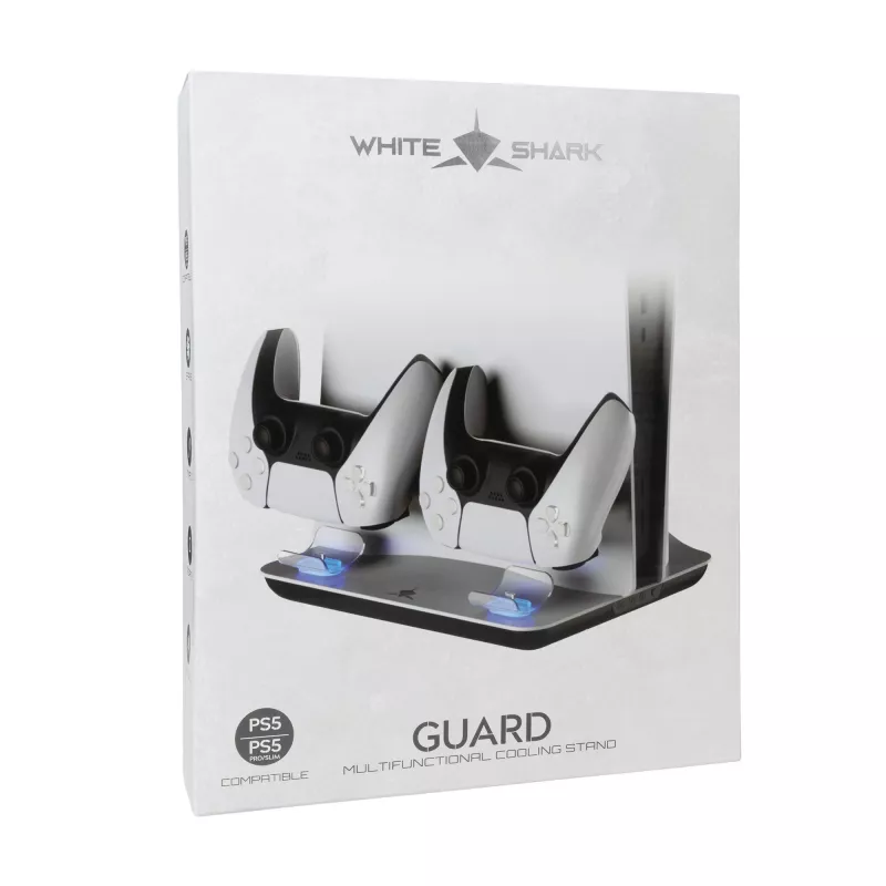 Aušinimo pagalvėlė White Shark Guard-2, skirta PS5, su integruotu įkrovimo dokku (modelis PS5-05102V2)