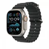 Dirželio prailginimas Apple 49mm juodas Ocean Band natūralaus titano apdaila
