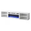 RTV spintelė POLO 180x33x39 baltas + židinys baltas