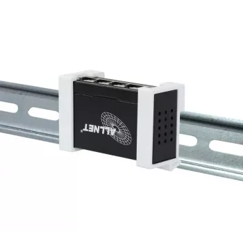 Shelly • Hutschiene • Pro Verteiler Switch 4 • 4x Pro Anschlüsse • 1x LAN Eingang • Lüfterlos • by ALLNET (Shelly_Pro_Hub_4)
