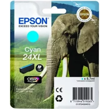 Epson Elephant Singlepack Žydra 24XL Claria Photo HD Ink, Žydra, 1 vnt.