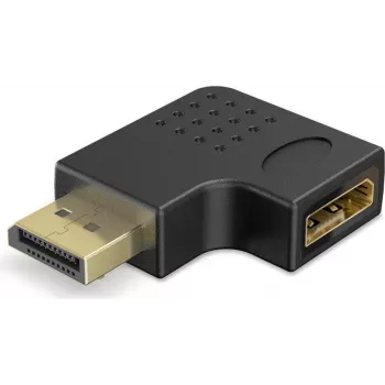 Goobay DisplayPort kampinis adapteris 90° į dešinę juodas (77131)