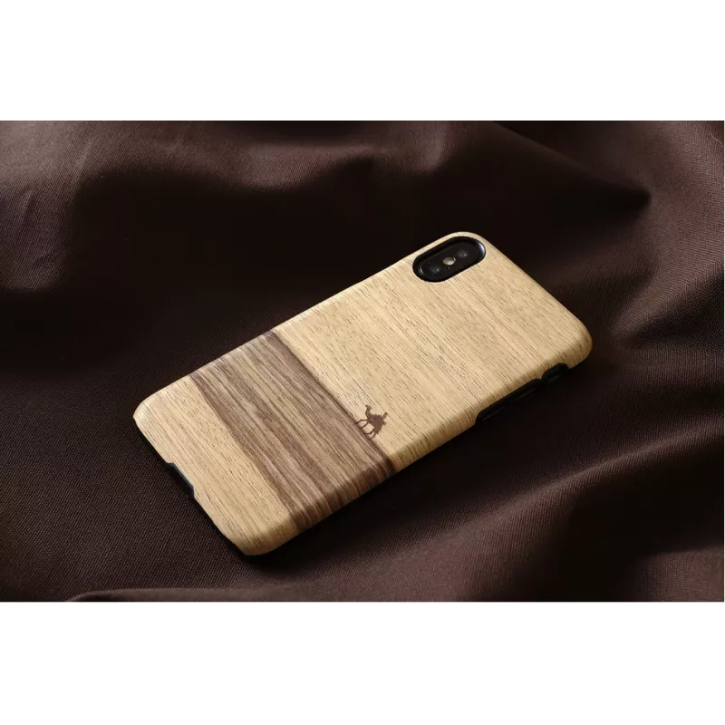 Telefono dėklas MAN&WOOD iPhone X/XS — terra Juoda, apsauginis galinis dangtelis