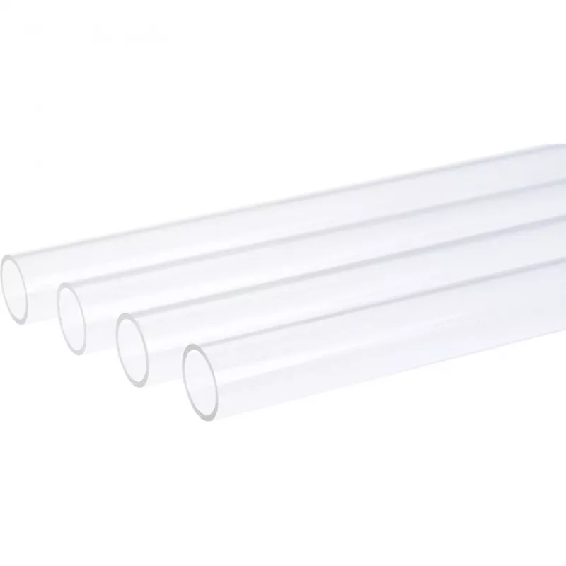 HardTube 12/10mm akrilo (PMMA) skaidrus 60cm, vamzdelis permatomas, 4 vnt. rinkinys