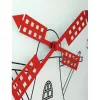 NeXtime klok 8807 Windmil, Ø30 cm, Sieninis, Balta / Juoda / Raudona