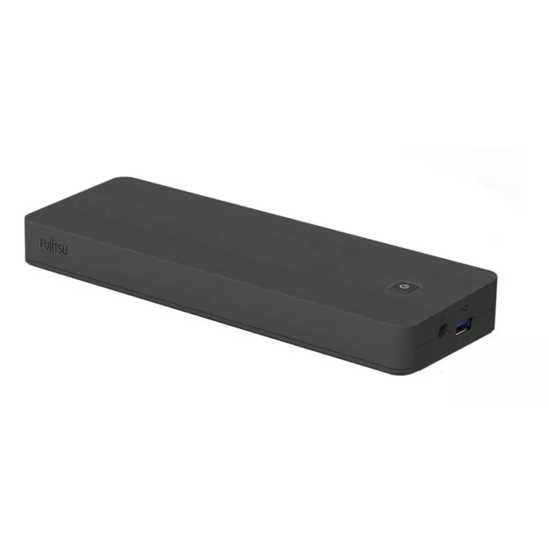 Fujitsu L100 USB Type-C prievado replikatorius 2, laidinis, USB 3.2 Gen 1 (3.1 Gen 1) Type-C, 10,100,1000 Mbit/s, juoda, 219 mm, 75 mm