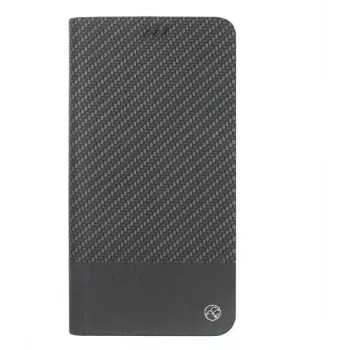 Telefono knygelės tipo dėklas Tellur Carbon, skirtas iPhone XS – juodas