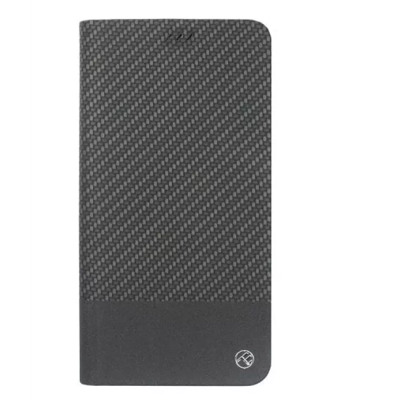 Telefono knygelės tipo dėklas Tellur Carbon, skirtas iPhone XS – juodas