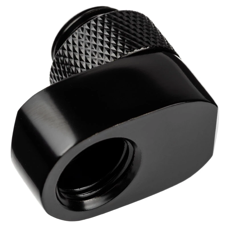 Fitting Alphacool 17601 — žalvarinė kompiuterio aušinimo sistemos jungtis, juoda, 1 vnt.