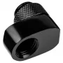 Fitting Alphacool 17601 — žalvarinė kompiuterio aušinimo sistemos jungtis, juoda, 1 vnt.