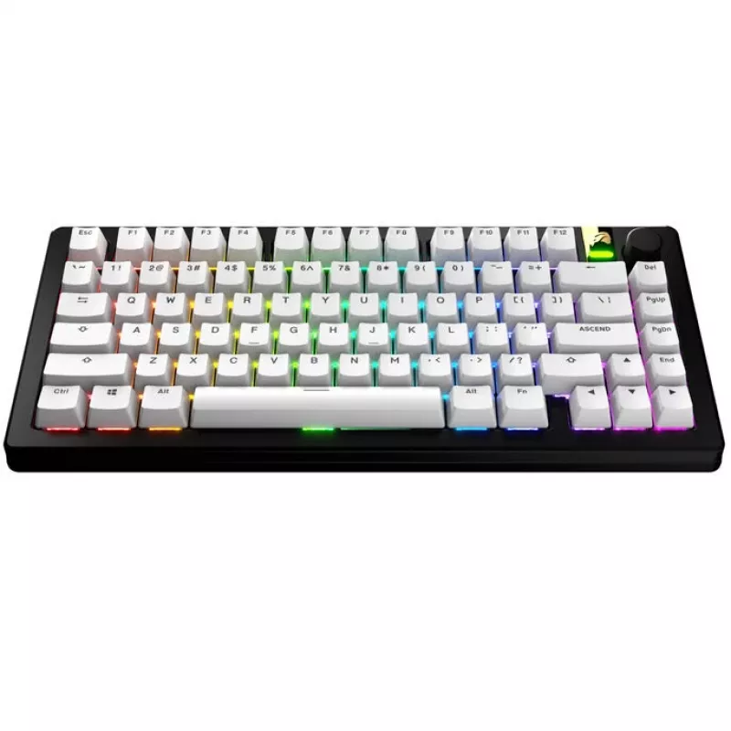 „GLORIOUS GPBT Basics PBT Dye-Sub Classic White“ ANSI išdėstymo klavišų dangteliai
