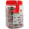 fischer kaištis DUOPOWER 10x50 BigBox šviesiai pilkas / raudonas 210 vnt. pakartotinai uždaromoje pakuotėje (570550)