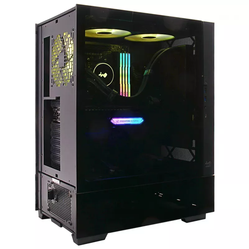 InWin Modfree Base Big-Tower Grūdintas stiklas - juoda