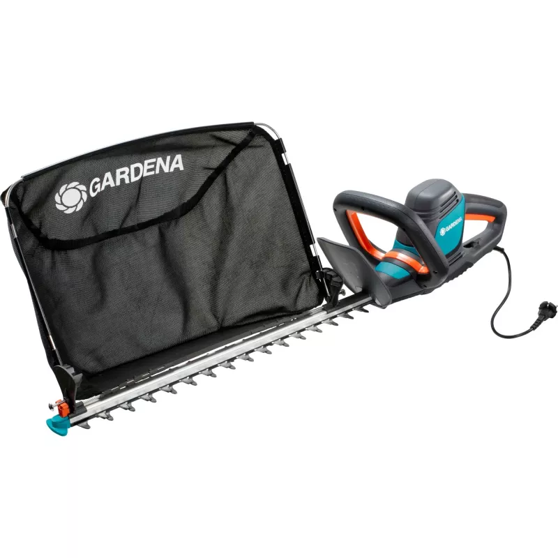 Gardena elektrinė gyvatvorių žirklė ComfortCut 550/50, 50 cm, dviguba geležtė, 2,7 cm, oranžinė, juoda, mėlyna, 2,6 m/s², 84 dB