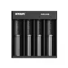 XTAR MC4S 4 lizdų stalinis baterijų įkroviklis cilindrinėms Li-ion 18650 ir NiMH (A/AA/AAA/AAAA/C/D), 1 A išėjimas, 5 V įvestis, juodas