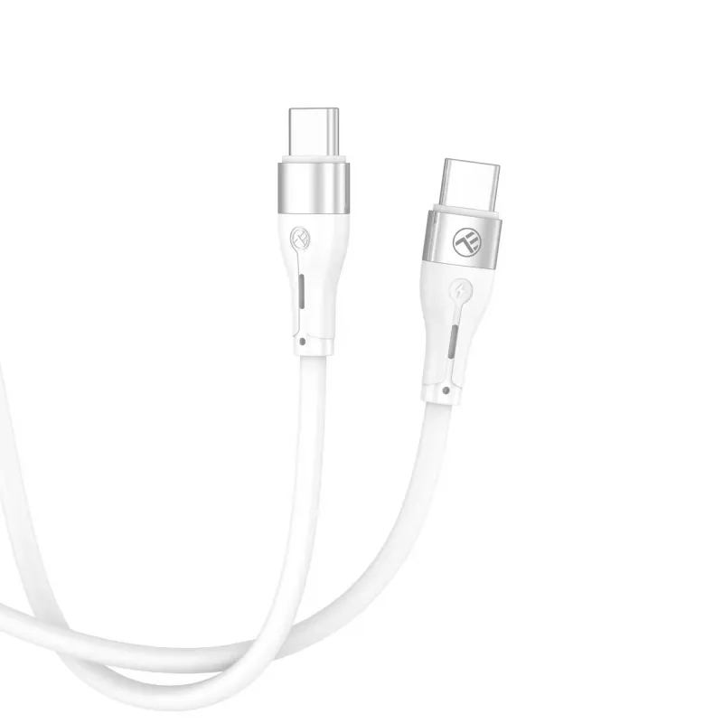 USB Type-C laidas Tellur TLL155501 1 m, PD 60W, baltas