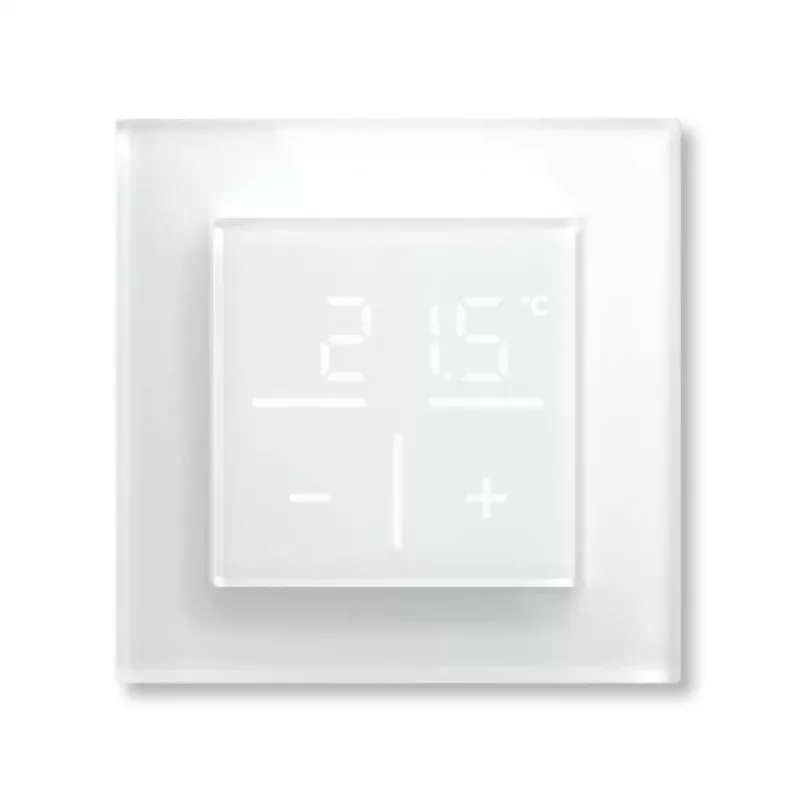 Stiklinis sieninis termostatas Homematic IP 161333A0 su CO2 jutikliu, skaitmeninis RF, 230 V, 54,5×54,5×29 mm