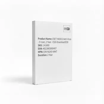 ESET NOD32 Anti-Virus - 5 vartotojai, 2 metai - ESD-DownloadESD