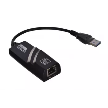 Sąsajos plokštė Akyga AK-AD-31 USB 3.2 Gen 1 prie Gigabit Ethernet (1000 Mbps), RJ-45, juoda