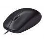 „Logitech M90“ laidinė optinė pelė biurui — 1000 DPI, abiem rankoms tinkama, USB Type-A, juoda