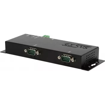 Ethernet į 2 x RS-232 adapteris Exsys EX-6112-2POE su PoE palaikymu ir 12V/3A maitinimo šaltiniu