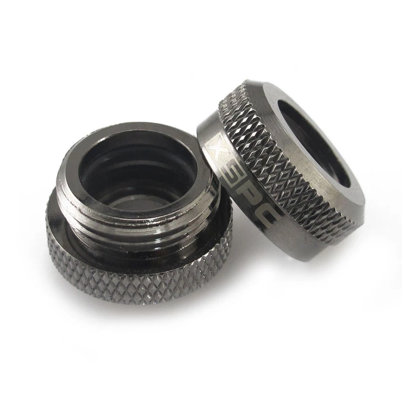 XSPC Connector G1/4 į 14 mm Hardtube, juodas chromas - 8 vienetai