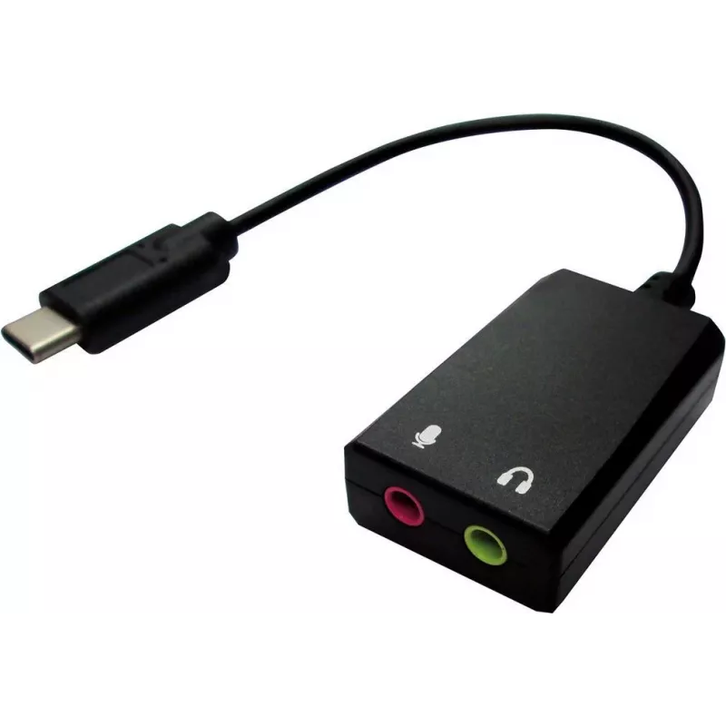 Value 12.99.3213 Laido adapteris USB Type C 2 x 3.5 juodas (12.99.3213)