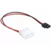 Delock maitinimo laidas „Molex 4 Pin Plug“ į „plonas SATA 6 Pin Receptacle“ 24 cm