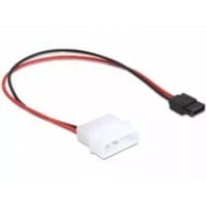 Delock maitinimo laidas „Molex 4 Pin Plug“ į „plonas SATA 6 Pin Receptacle“ 24 cm
