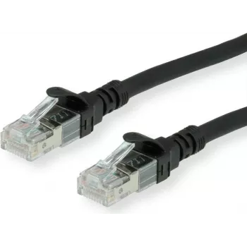 ROLINE - komutacinis kabelis - RJ-45 (M) to RJ-45 (M) - 2 m - UTP - CAT 6 - Halogen-Free, Moulded, Stranded - Juoda (21.15.2552)