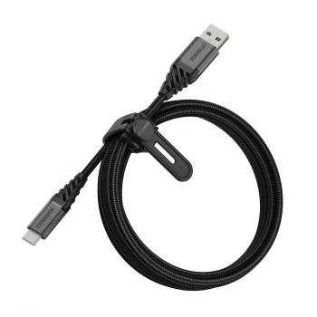 Otter Products OtterBox Premium - USB laidas - 24 kontaktų USB-C (V) į USB (V) - USB2.0 - 3 A - 2,0 m - Tamsiai pelenų juoda (78-52665)