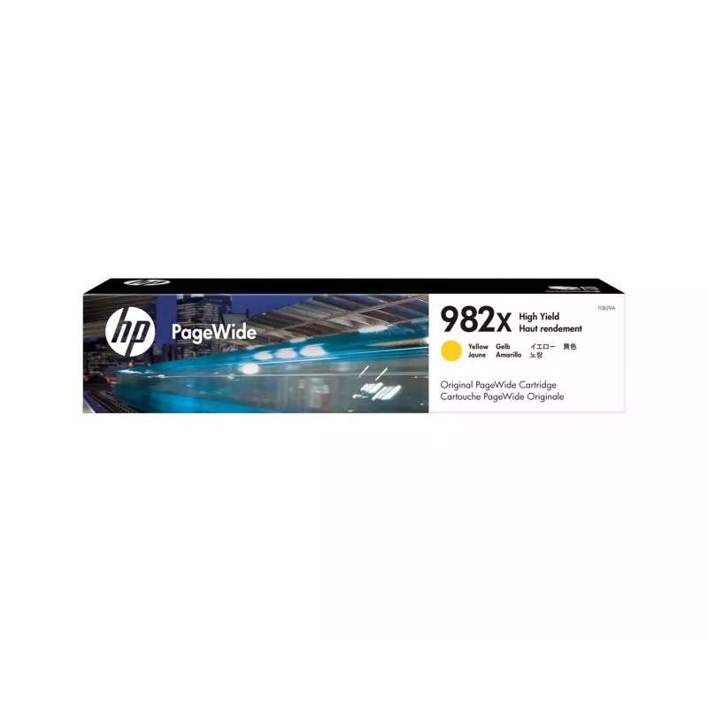 HP 982X didelės išeigos geltonas originalus PageWide kasetė, geltona, 1 vnt., 16000 puslapių