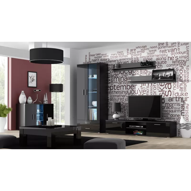 Spintelė Cama SOHO S7 120 cm Juoda Gloss