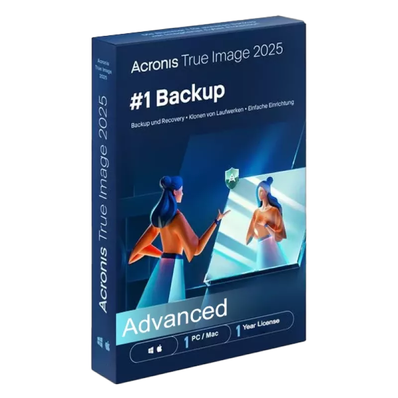 Acronis True Image | Advanced + 500 GB Acronis Cloud Storage | 1 kompiuteriui/MAC | 1 metai
