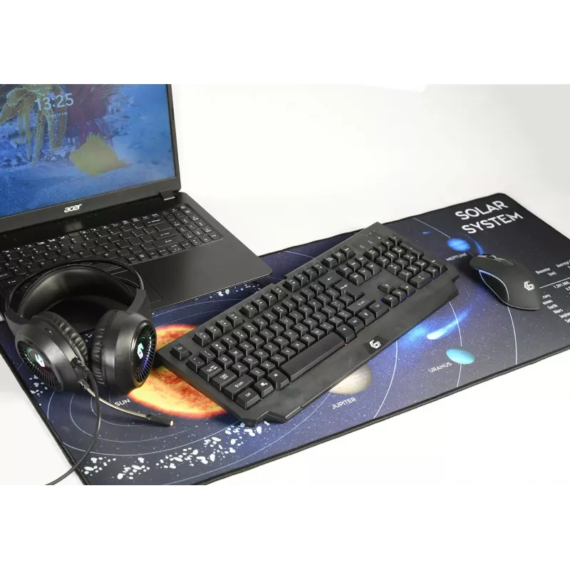 Gembird MP-SOLARSYSTEM-XL-01 žaidimų pelės kilimėlis, ypač didelis\Kosmos\ 350 x 900