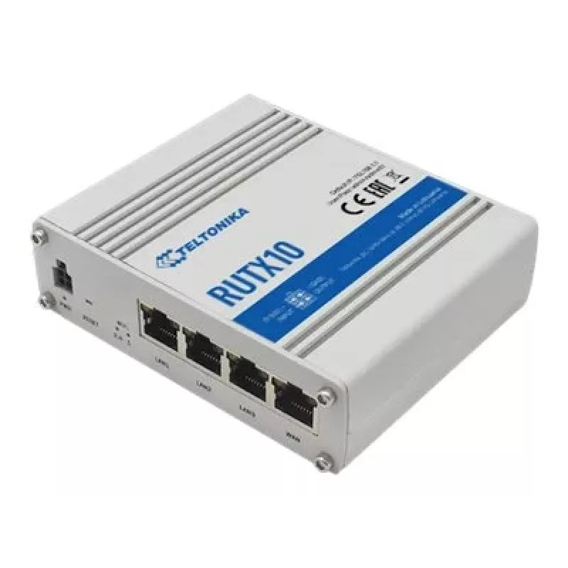 Teltonika RUTX10 belaidis maršrutizatorius Gigabit Ethernet dviejų juostų (2,4 GHz / 5 GHz) Baltas