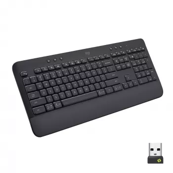Logitech Signature K650 - klaviatūra - belaidė - Bluetooth 5.1 - QWERTZ - švediška - grafito