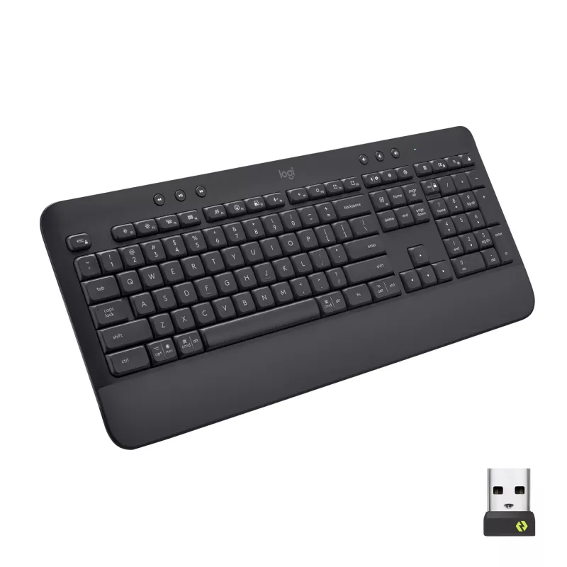 Logitech Signature K650 - klaviatūra - belaidė - Bluetooth 5.1 - QWERTZ - švediška - grafito