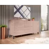 Komoda cama meble Cama Nova 155×40×72 cm, matinė rožinė, MDF korpusas