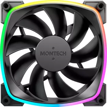 MONTECH AX120 120mm ARGB 3 vnt. korpuso ventiliatorių rinkinys - juoda